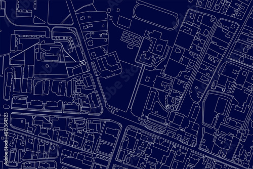 Abstract map. Urban city top view. Vector blueprint.