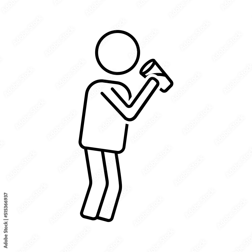 Black line icon for Drinking water Black line icon for Drinking water