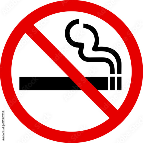 No smoking sign on white background. Cigar, tobacco prohibition logo symbol. Vector illustration image.