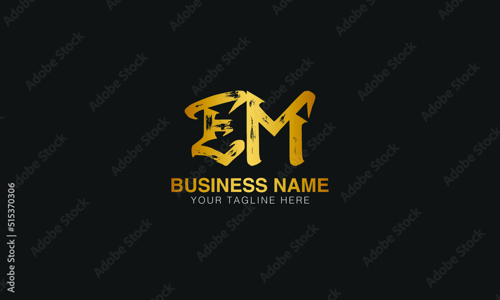 EM E M initial logo | initial based abstract modern minimal creative ...