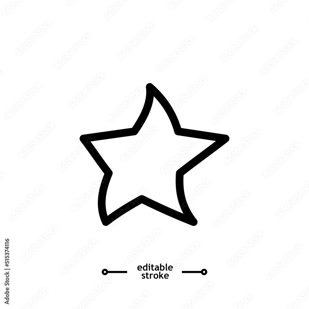 Star Icon vector. rating icon vector. favourite star Icons vector, sign, symbol, logo, illustration, editable stroke, flat design style isolated on white Star Icon vector. rating icon vector. favourite star Icons vector, sign, symbol, logo, illustration, editable stroke, flat design style isolated on white