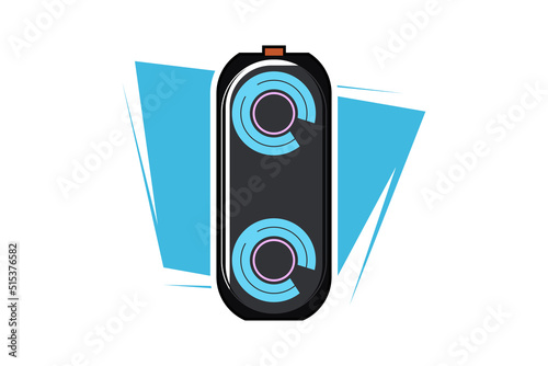 simple speaker isolated on white background. Audio music isolation. Speaker music vector illustration. 