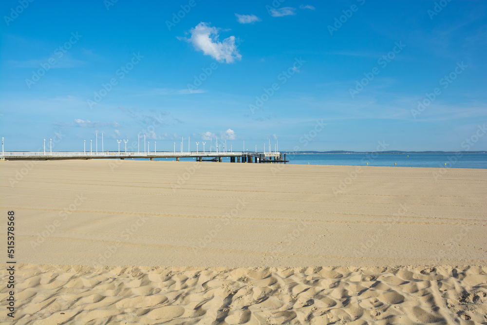 View of the beach in Arcachon, France