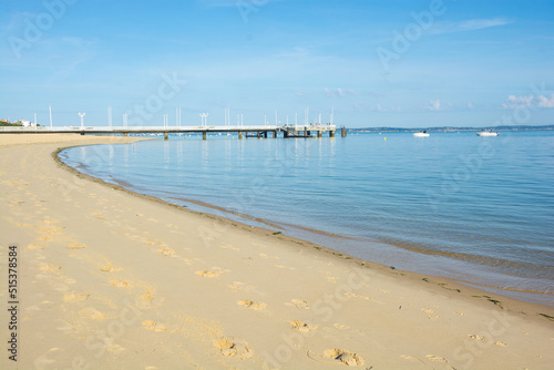 Obraz na płótnie View of the beach in Arcachon, France w salonie