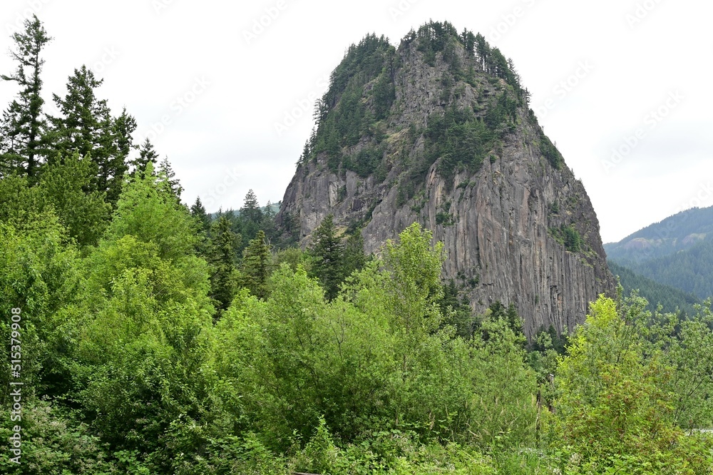 Beacon Rock is an 848-foot-tall (258 m) monolith composed of basalt on the north bank of the Columbia River.