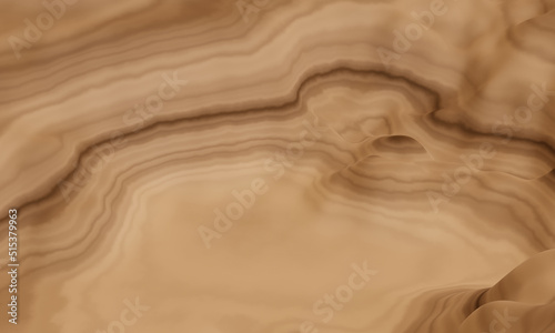 3D rendered sedimentary mountain. Sandstone hill. © Kavik