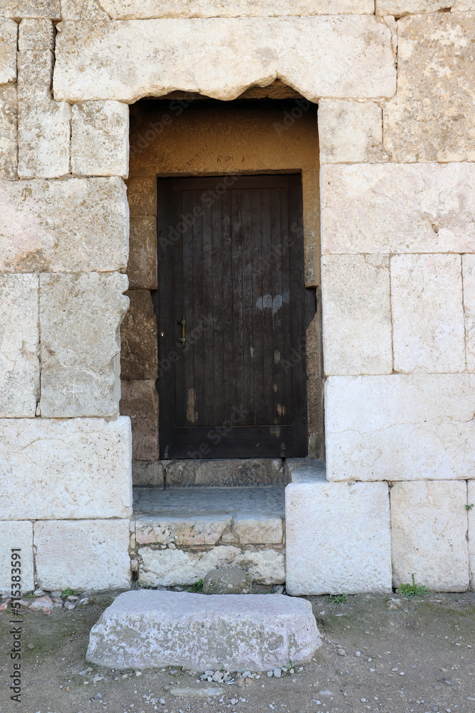 Amman, Jordan - old door in Amman Citadel Hill