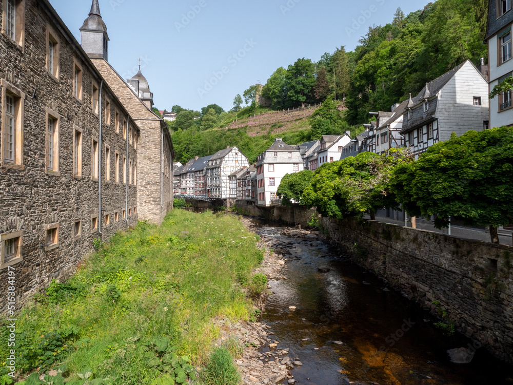 Half-timbered houses in Monschau tourist place in Germany