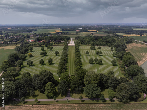 White Crosses at American Military Cemetery in Margraten, Limburg, The Netherlands. Second World War Cemetery