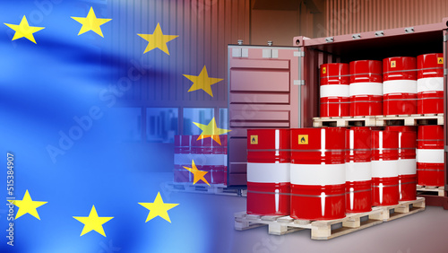 Import of oil to Europe. Pl...
