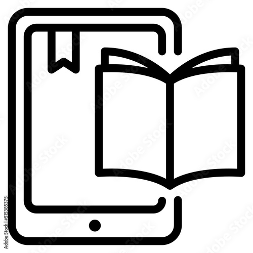 Digital library Icon Illustration