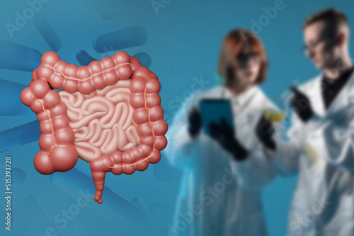 Human digestive system. Gas...
