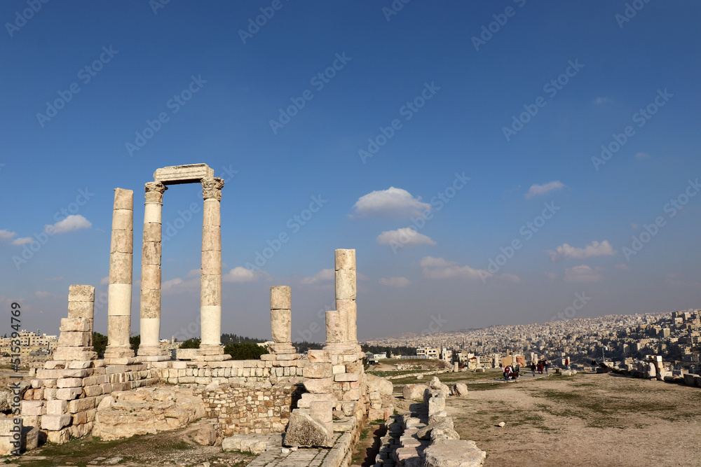 Amman, Jordan - Amman Citadel in downtown (Temple of Hercules)