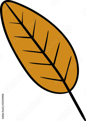 Autumn leaf clipart design illustration