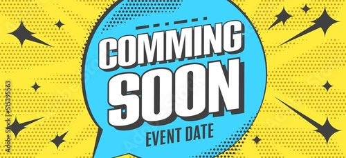 Coming soon sale discount and new arrival advertisement