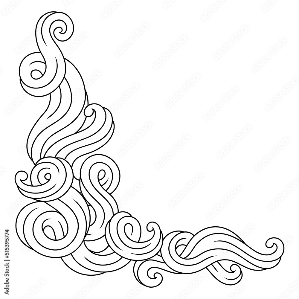 Background with wave line curls. Monochrome stripes black and white texture. Background with wave line curls. Monochrome stripes black and white texture.