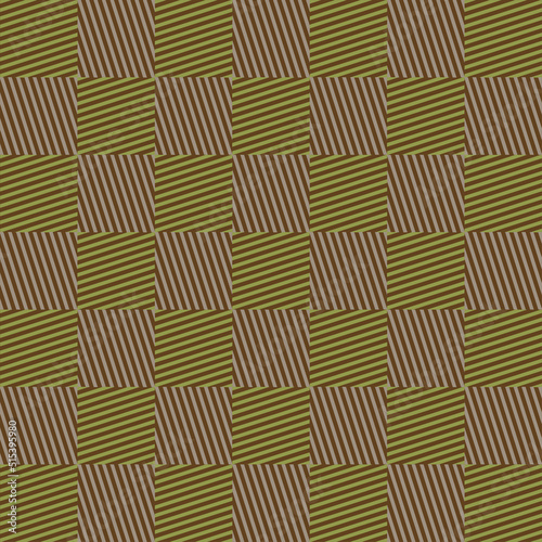 green and brown plaid pattern vector background. green and brown plaid on fabric pattern. Square pattern for cloth. Green color square background.