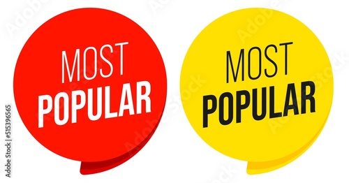 Most popular product or service promotion sticker set