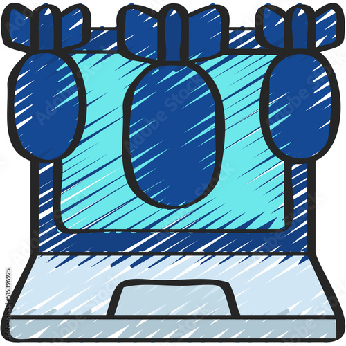 DDOS Laptop Attack Icon