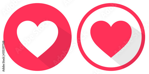 red heart love on white background