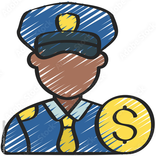 Police Officer Bribe Icon