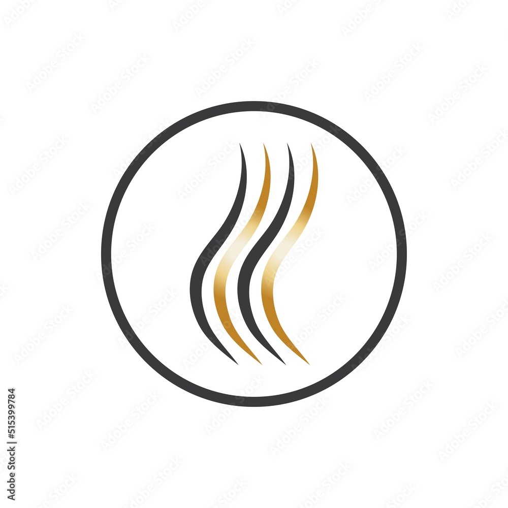 hair wave logo vector illustration design hair wave logo vector illustration design
