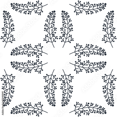 Organic plant pattern seamless for design digital scrapbook