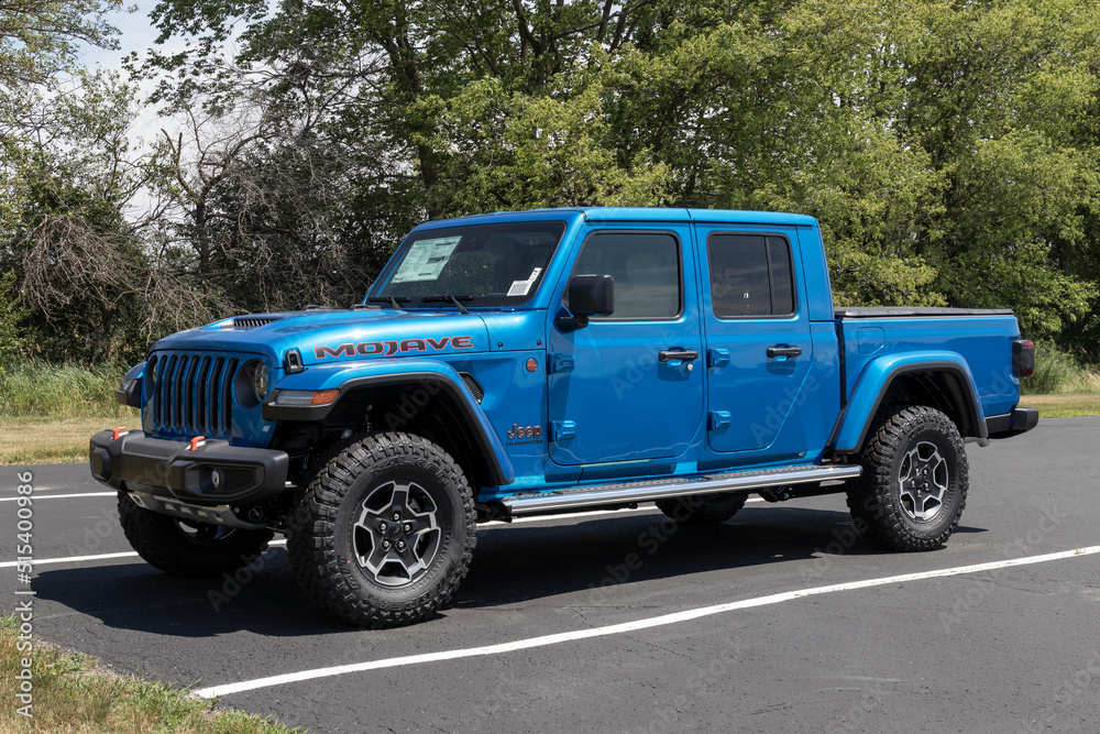 Jeep Gladiator display at a Stellantis dealer. The Jeep Gladiator