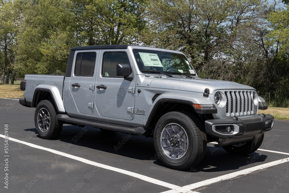 Jeep Gladiator display at a Stellantis dealer. The Jeep Gladiator