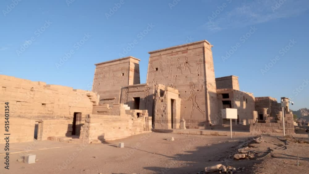 Wide view of ancient temple of Philae in Aswan, Egypt. Wide view of ancient temple of Philae in Aswan, Egypt.