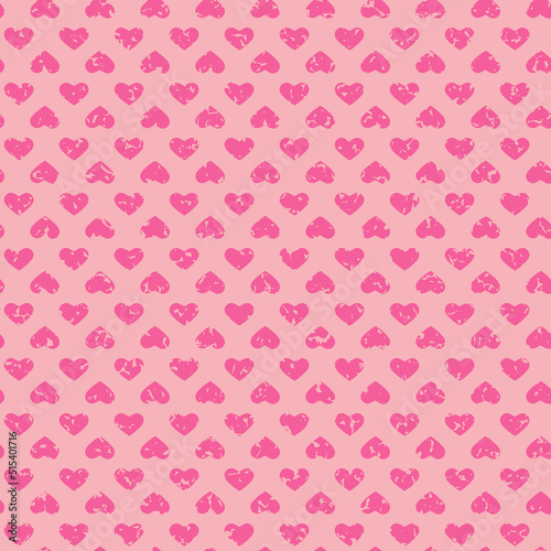 Cute heart pink seamless pattern for congratulation valentines day