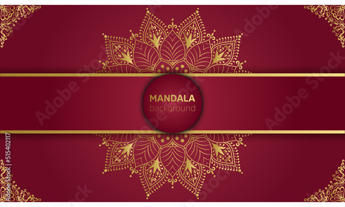 Beautiful floral decorative mandala design background.