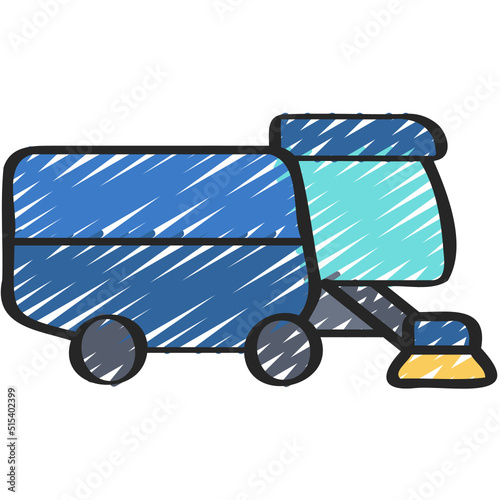Street Sweeper Vehicle Icon