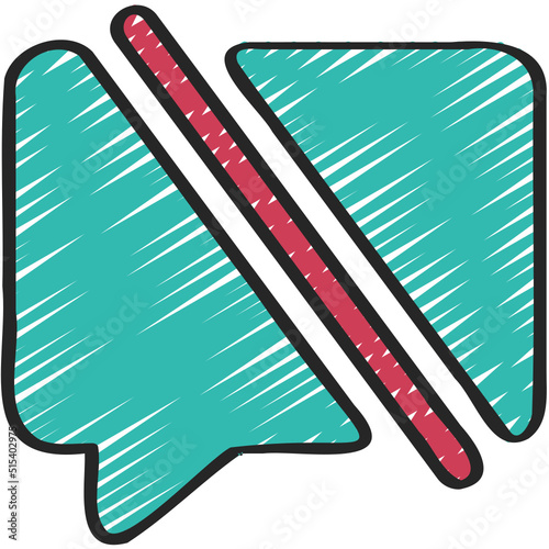 Slice Through Message Icon