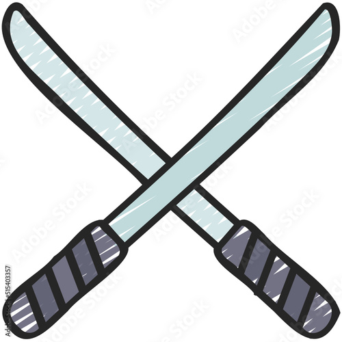 Katanas Clashing Icon
