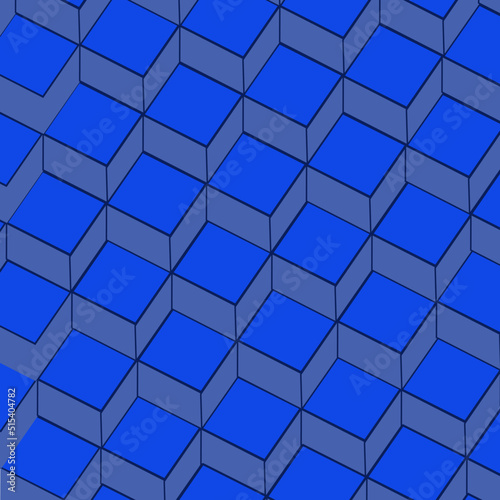 abstract blue cubes background, vector illustration 