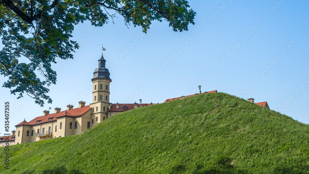 Image of Nesvizh Castle, Belarus. Medieval castle and palace. Restored medieval fortress. Heritage concepts. Image of Nesvizh Castle, Belarus. Medieval castle and palace. Restored medieval fortress. Heritage concepts.