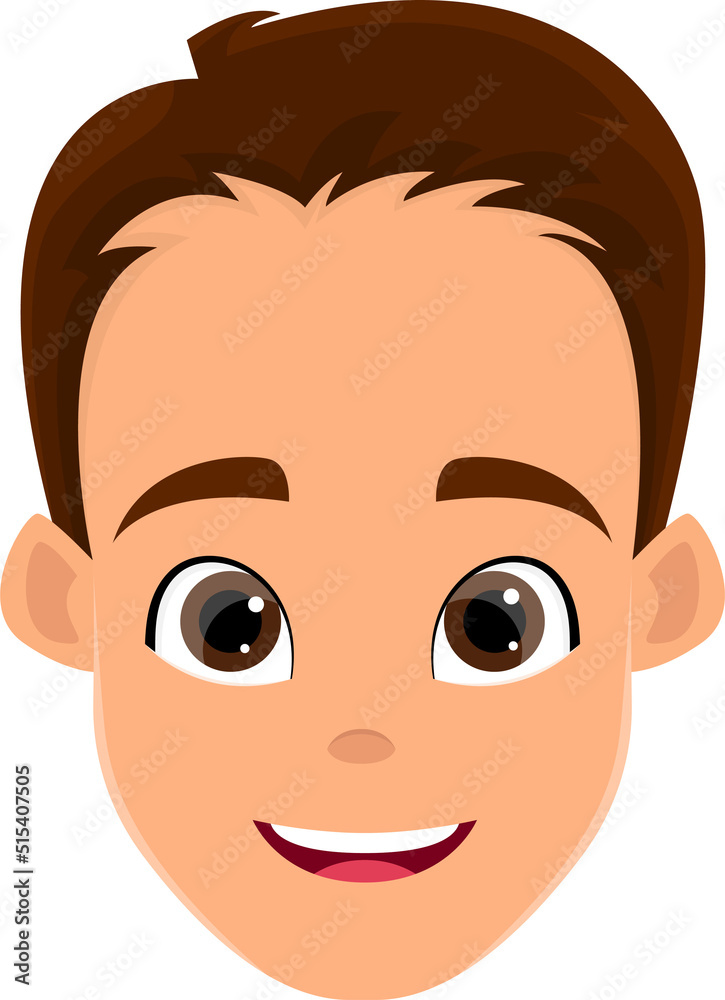 Man face expression clipart design illustration