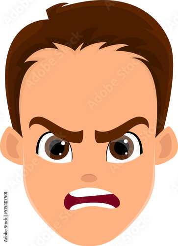 Man face expression clipart design illustration