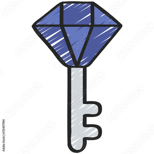 Diamond Key Icon