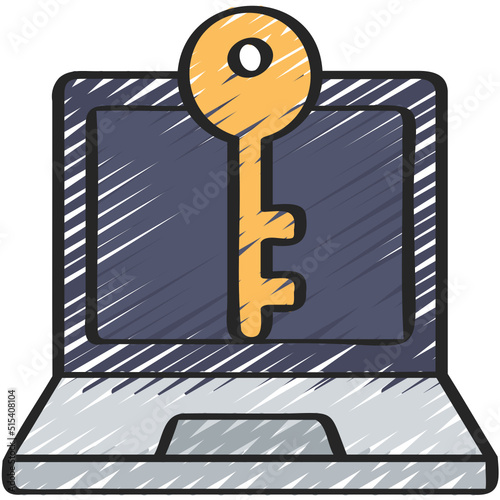 Laptop Key Icon