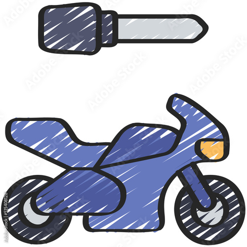Motorbike Key Icon