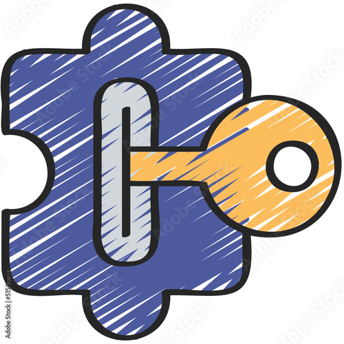 Puzzle Key Icon