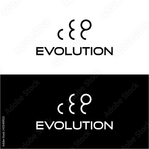 evolution e logo vector