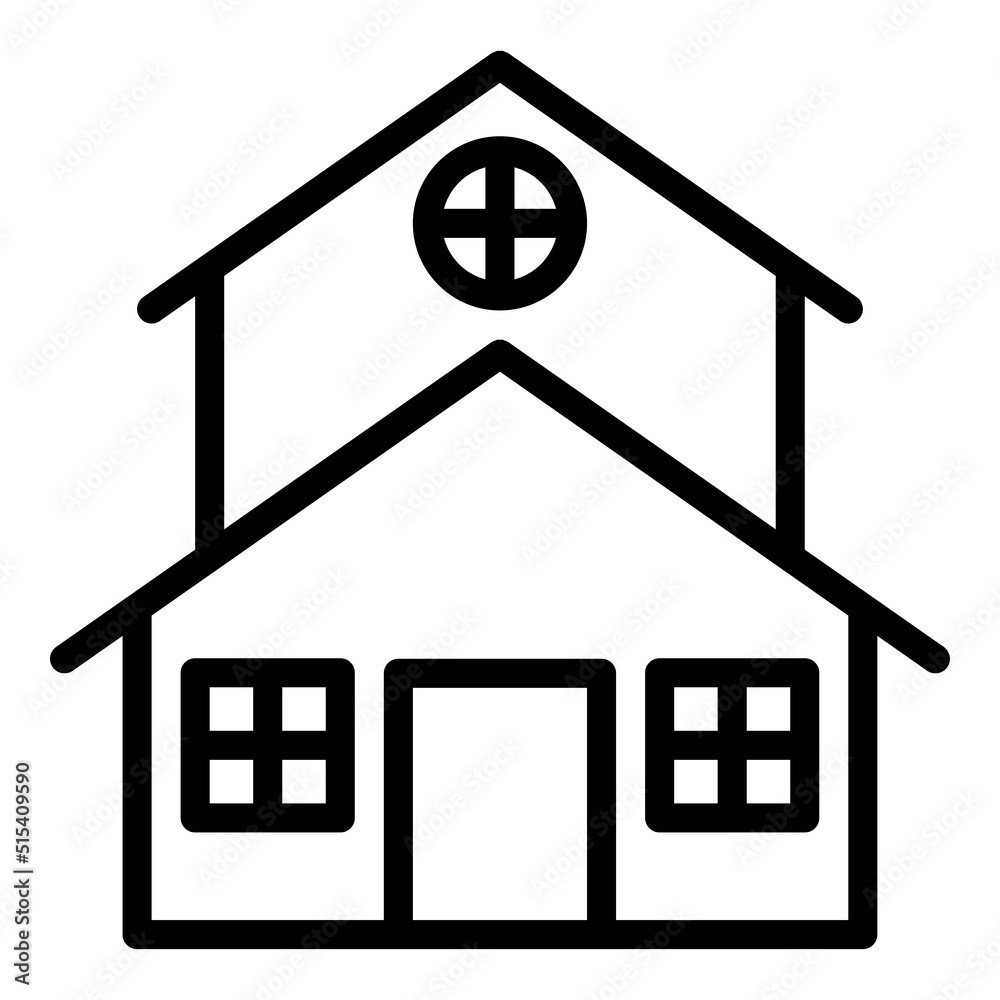 Outline home icon isolated on white background Outline home icon isolated on white background