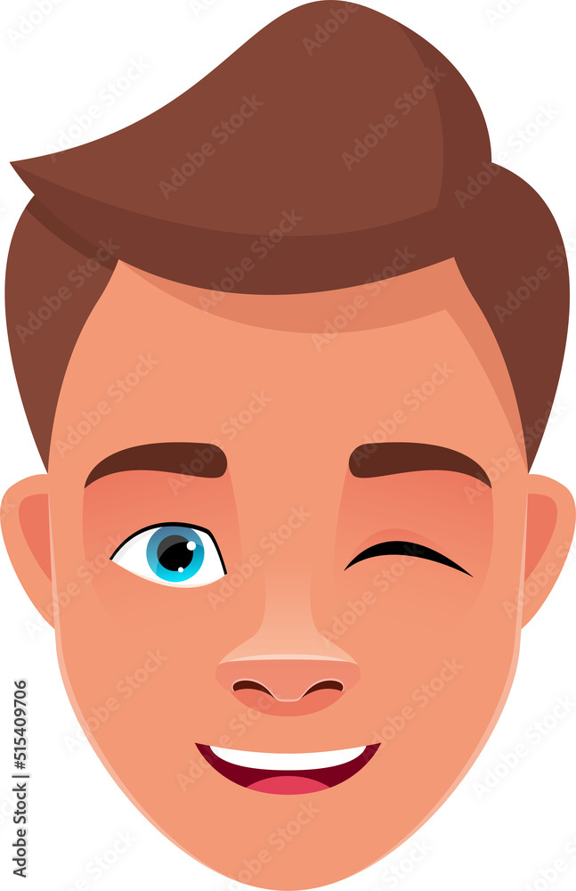 Man face expression clipart design illustration