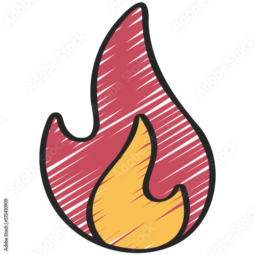Fossil Fuels Flame Icon