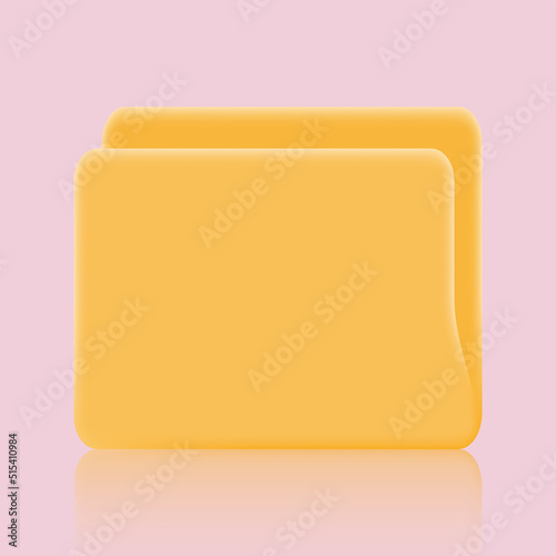 3d folder vector renders on pink background. 3d folder for management file, document efficient work on project plan concept. 3d vector illustration.