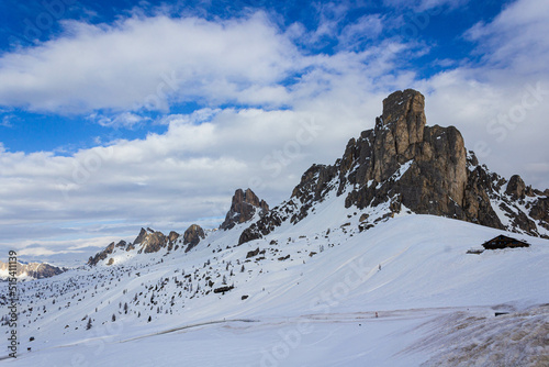 Passo Giau with snow