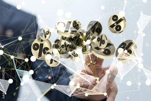 sale digital percent in hand.